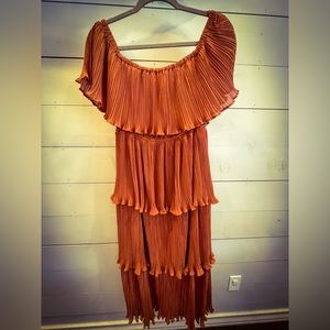 Boho Tiered Maxi in Rust by Baltic Born